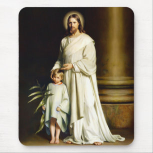 Christus und Kind. Fine Art Oaster Gift Mousepad