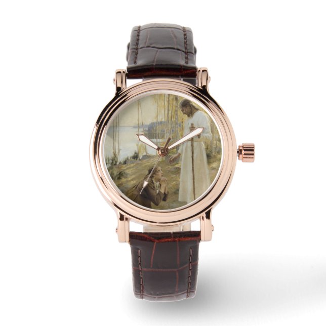 Christus und Mary Magdalene im finnischen ländlich Armbanduhr (Vorderseite)