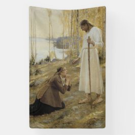 Christus und Mary Magdalene im finnischen ländlich Banner