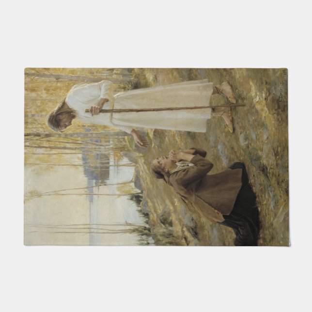 Christus und Mary Magdalene im finnischen ländlich Fußmatte (Vorderseite)