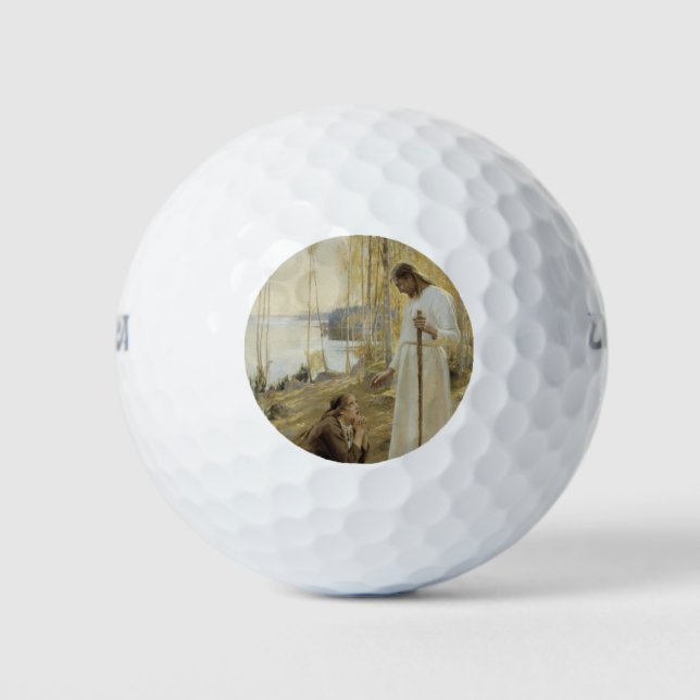 Christus und Mary Magdalene im finnischen ländlich Golfball (Vorderseite)