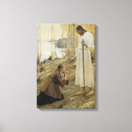 Christus und Mary Magdalene im finnischen ländlich Leinwanddruck