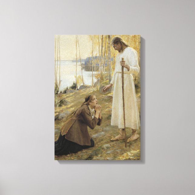 Christus und Mary Magdalene im finnischen ländlich Leinwanddruck (Vorderseite)