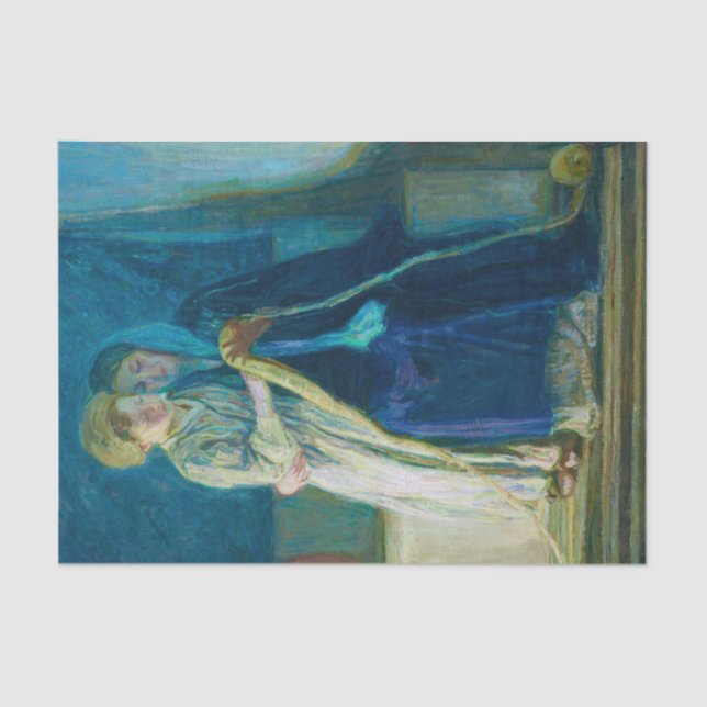 Christus und seine Mutter studieren die Schriften Seidenpapier (Vorderseite)