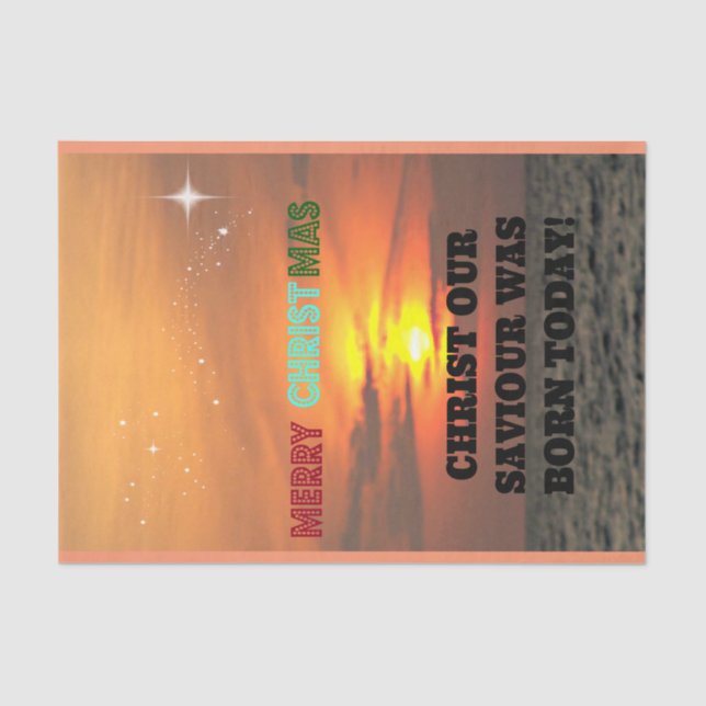 Christus, unser Erretter war heute Geboren Seidenpapier (Vorderseite)