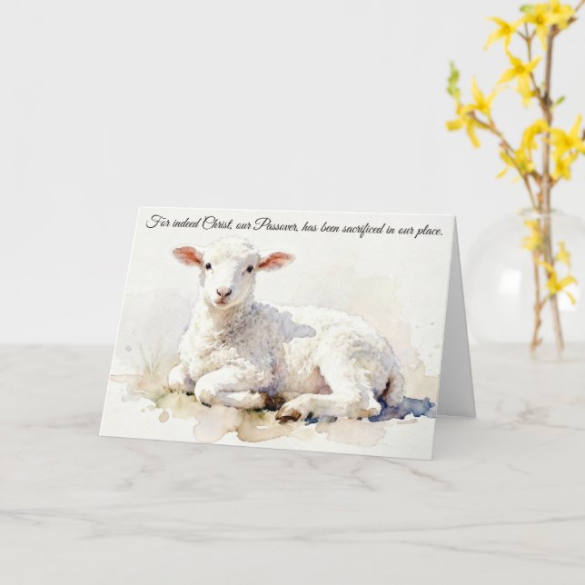 Christus unser Passah: Christliche Passahkarte Karte (Gelbe Blume)