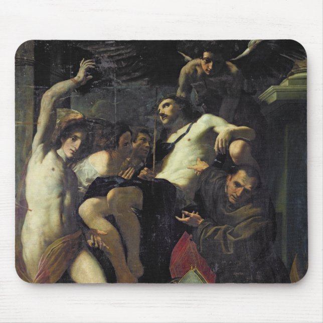 Christus verehrte durch Engel, St. Sebastian Mousepad (Vorne)