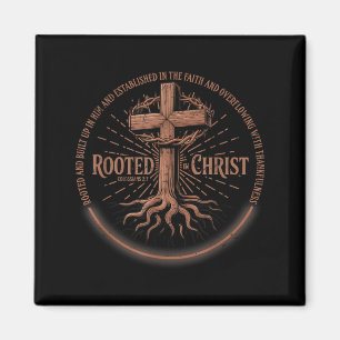 Christus verwurzelt Tee, Jesus Tee, Vintage Kreuz Magnet
