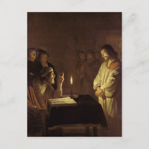 Christus vor dem hohen Priester, 1617 Postkarte