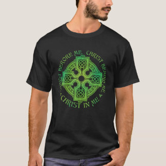 Christus vor mir St Patrick Zitat mit irischem Kre T-Shirt