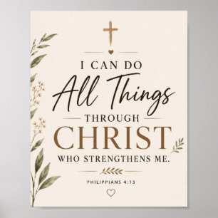 Christus-Wandkunst 'Ich kann alles durch Christus Poster