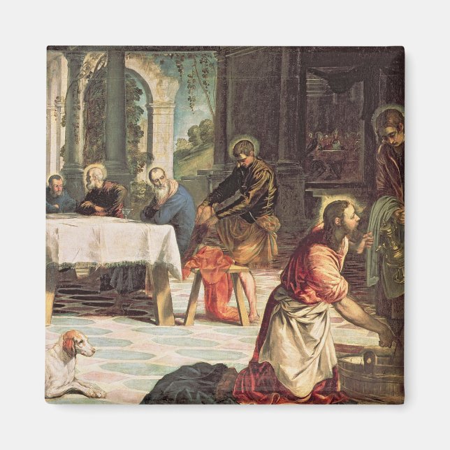 Christus wäscht die Füße der Jünger 2 Magnet (Vorne)