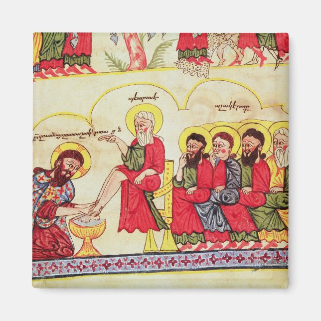 Christus wäscht die Jünger die Füße Magnet (Vorne)