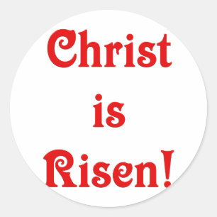 Christus wird gestiegen runder aufkleber