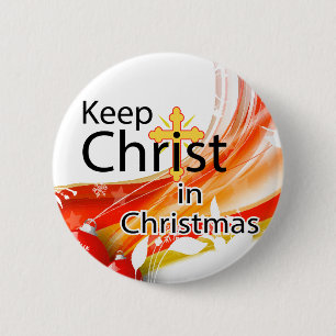 Christus zu Weihnachten Behalten, wirl Button