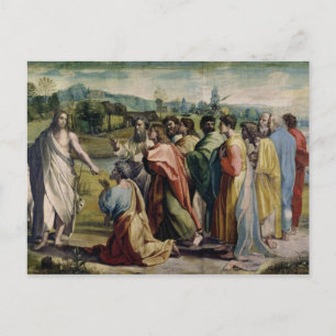 Christus zum Heiligen Peter (Cartoon für den Sünst Postkarte