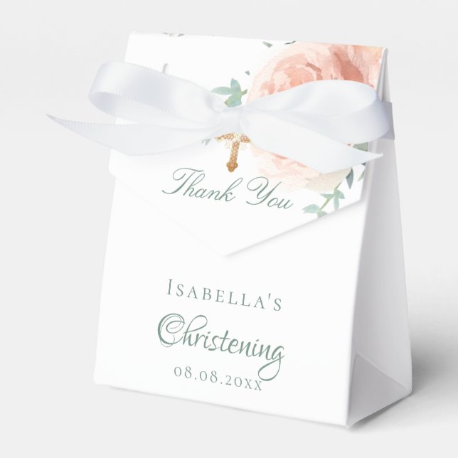 Christush Rosa Rosa Blumenmädchen Danke Geschenkschachtel (Vorderseite)