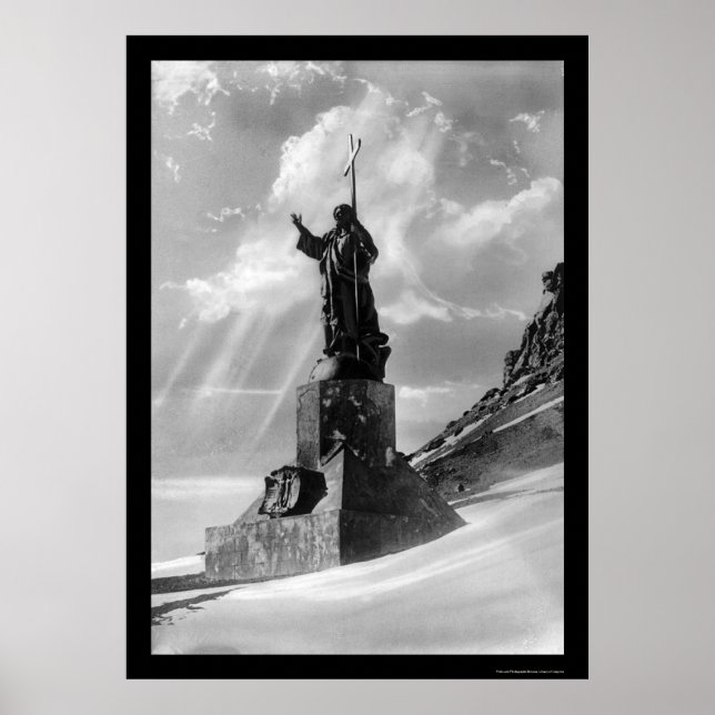 Christusstatue in den Anden 1904 Poster (Vorne)