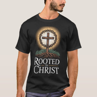 Christusverwurzeltes T-Shirt Jesus Vintage Kreuz C