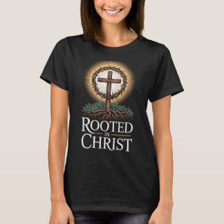 Christusverwurzeltes Tee Jesus Vintage Kreuz Chris