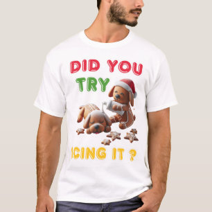 Chritmas Lebkuchenhund, den Sie versuchen es zu ei T-Shirt