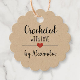 Chrochetet mit Liebe-Kraftskript Geschenkanhänger