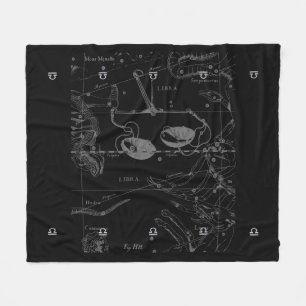 Chrom-Art-Waage-Tierkreis-Zeichen auf Hevelius Fleecedecke
