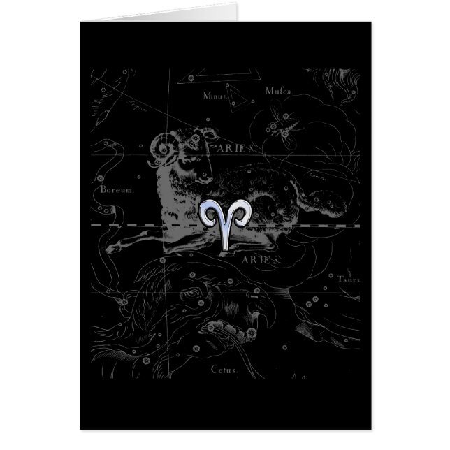 Chrom-Art-Widder-Tierkreis-Zeichen auf Hevelius (Vorne)