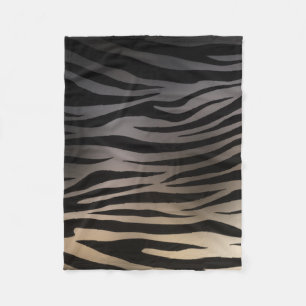Chrom-Effektzebra-Druck Fleecedecke