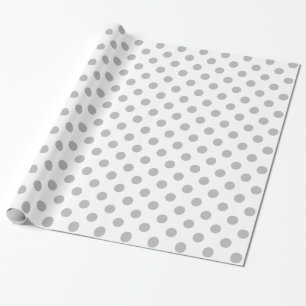 Chrom-graue Tupfen-Kreise Geschenkpapier