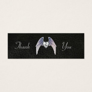 Chrom & Imitate Leather Winged Heart Fevor Tags
