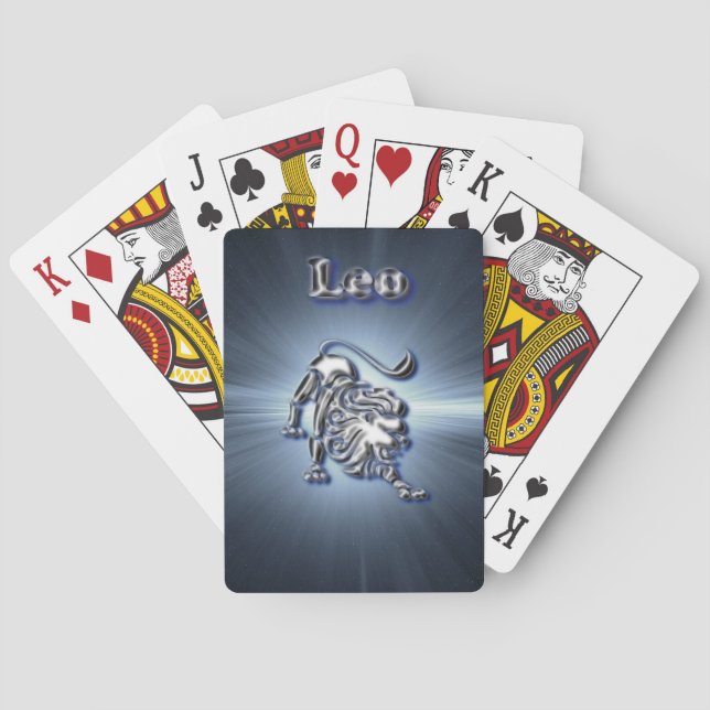 Chrom Leo Spielkarten (Rückseite)