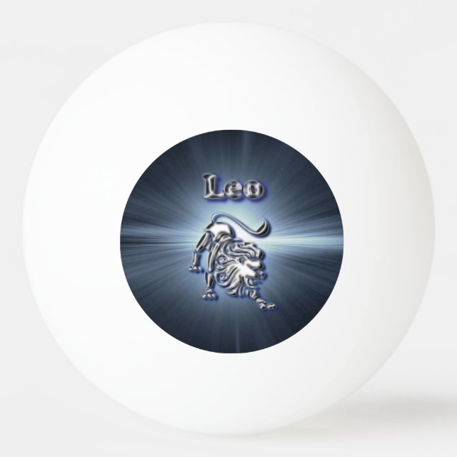 Chrom Löwe Tischtennisball (Vorderseite)