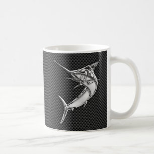 Chrom mag Speerfisch auf Kohlenstoff-Faser Tasse