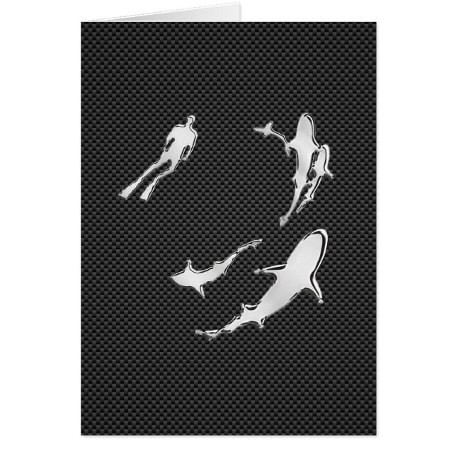 Chrom mag Taucher mit Haifischen auf (Vorne)