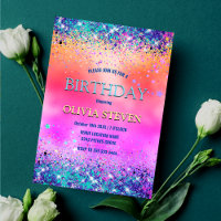 Chrom-orange-rosa-irisierende Imitate Glitzer Mono