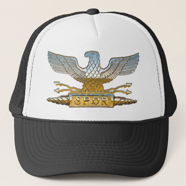 Chrom römisches Eagle Truckerkappe (Vorderseite)