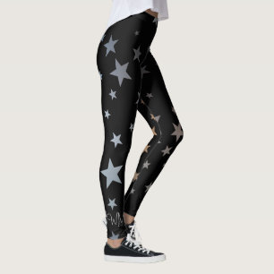 Chrom-silberne Sternchen-Vereinbarung Leggings