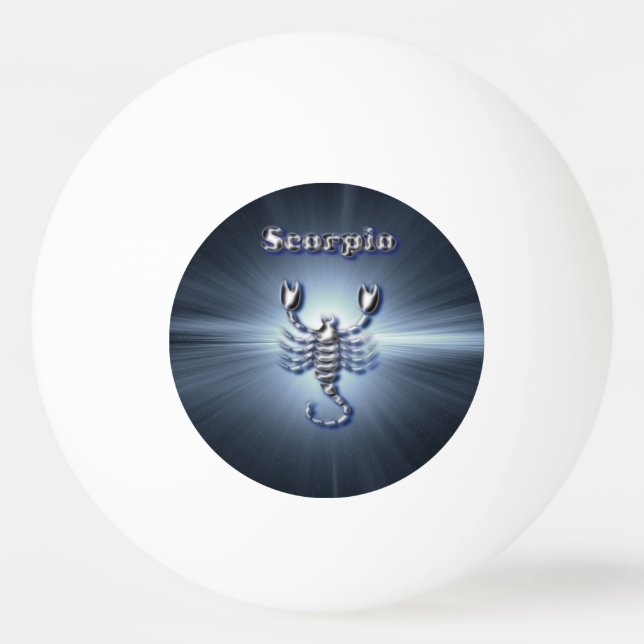 Chrom-Skorpion Tischtennisball (Rückseite)