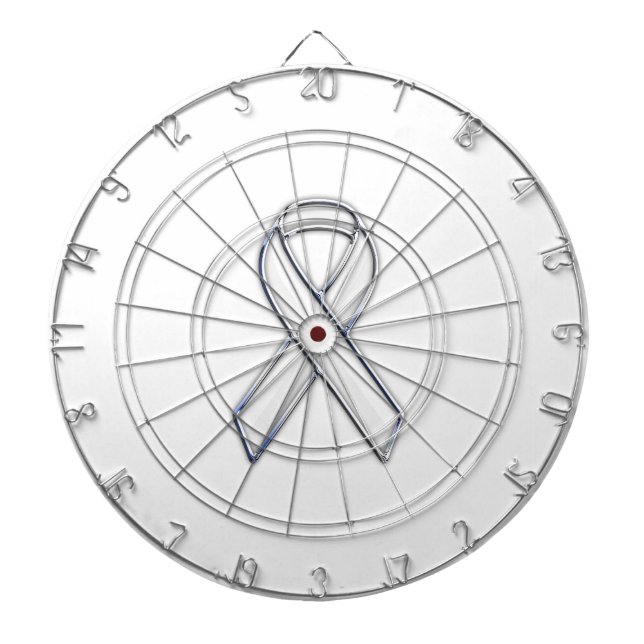 Chrom umgeschnalltes Art-weißes Band-Bewusstsein Dartscheibe (vorne)