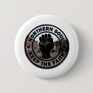 Chrom und Schwarz des nördlichen Souls Button