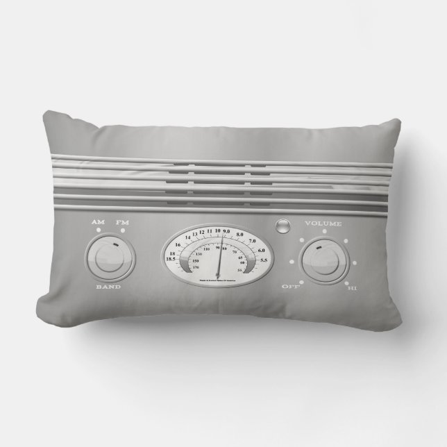 Chrom-Vintager Radio Lendenkissen (Vorderseite)