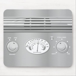 Chrom-Vintager Radio Mousepad