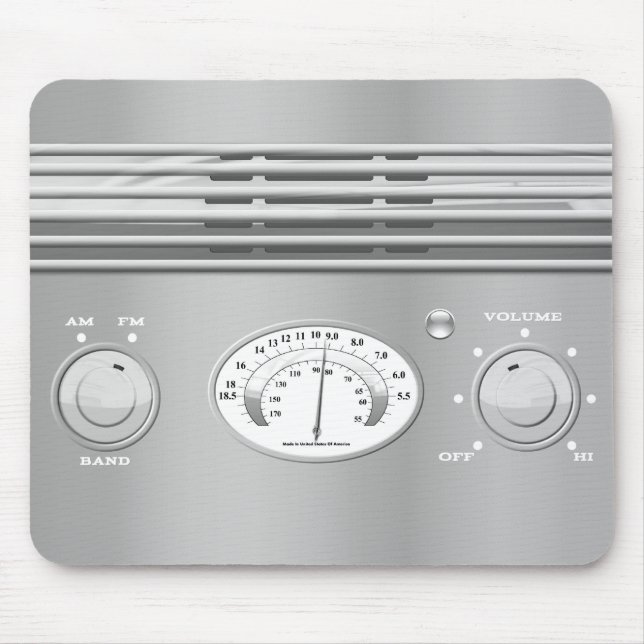 Chrom-Vintager Radio Mousepad (Vorne)