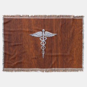 Chrom wie Caduceus Medical Symbol Mahogany Style Decke