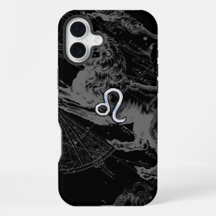 Chrom wie das Sternzeichen Löwe auf Hevelius 1690 iPhone 16 Plus Hülle
