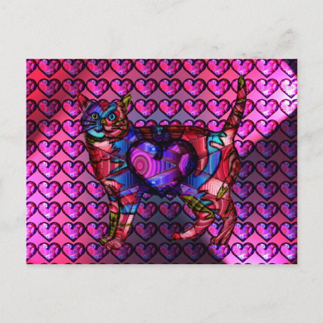 Chroma Calico Hearty Postcard Postkarte (Vorderseite)