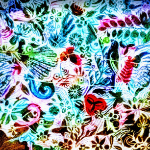"Chroma Flora" 16x16 Kissen