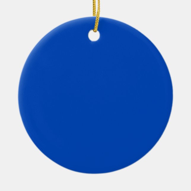 Chroma-Schlüsselfarbe Blau Keramik Ornament (Vorne)