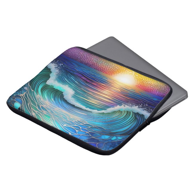 Chroma Sea Seascape Laptopschutzhülle (Vorne Oben)